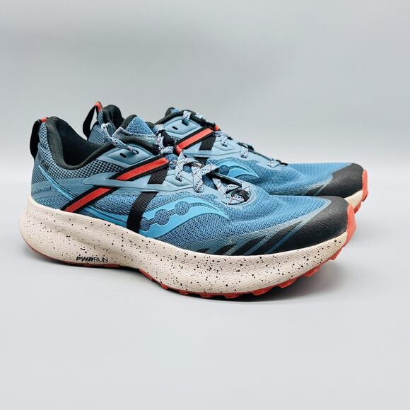 Saucony Shoes Womens 7.5 Blue Endorphin Trail PWRRUN ProTech Running Sneakers - Picture 1 of 10
